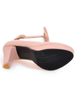 Classic Lolita Pumps Bow Ankle Strap Platform Lolita Heels
