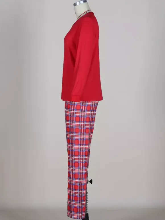 Classic Red Plaid Family Christmas Pajamas Set 2026