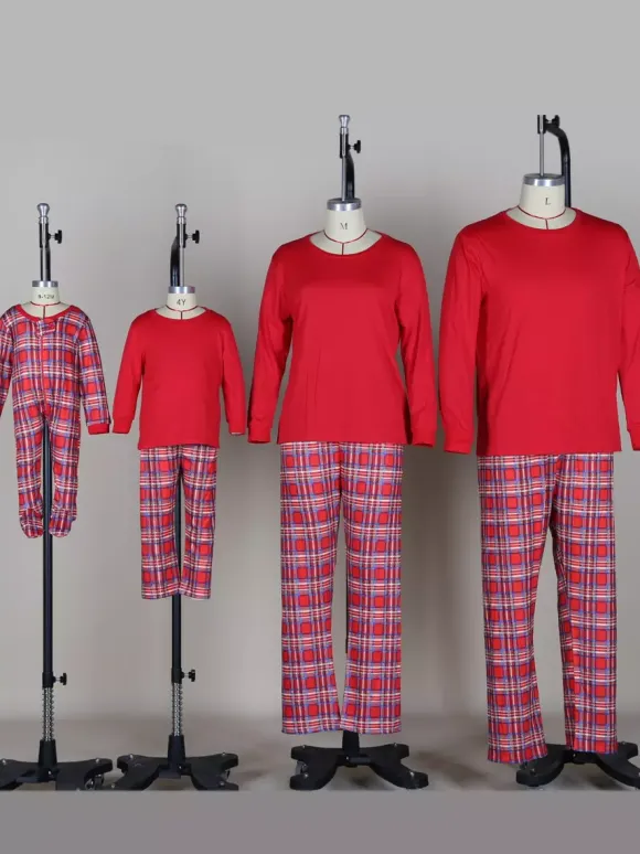 Classic Red Plaid Family Christmas Pajamas Set 2026
