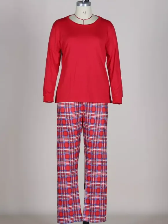 Classic Red Plaid Family Christmas Pajamas Set 2026