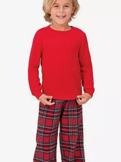Classic Red Plaid Family Christmas Pajamas Set 2026