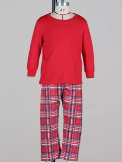 Classic Red Plaid Family Christmas Pajamas Set 2026