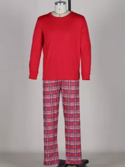 Classic Red Plaid Family Christmas Pajamas Set 2026