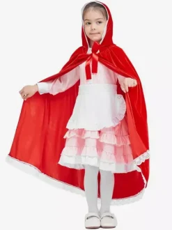 Cloak Girl's Christmas Black Cloak Holidays Costumes