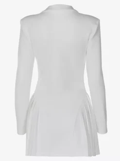 Club Dress For Women V-Neck Sexy Long Sleeves Polyester White Sexy Dress