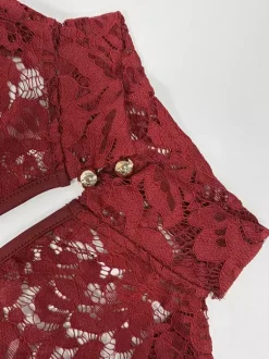 Club Jumpsuit Casual Polyester Long Sleeves Halter Lace Clubwear