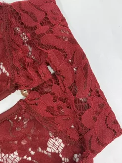 Club Jumpsuit Casual Polyester Long Sleeves Halter Lace Clubwear