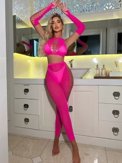 Clubwear Sets Cut Out Sleeveless Sexy Club Outfits