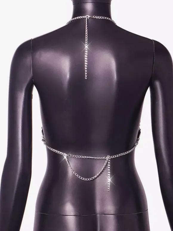 Clubwear Top Fashion Halter Crystal Geometric Backless Tops
