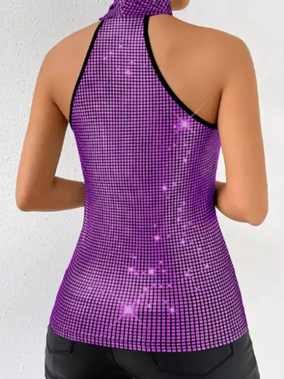 Clubwear Tops Fashion Halter Sleeveless Tops