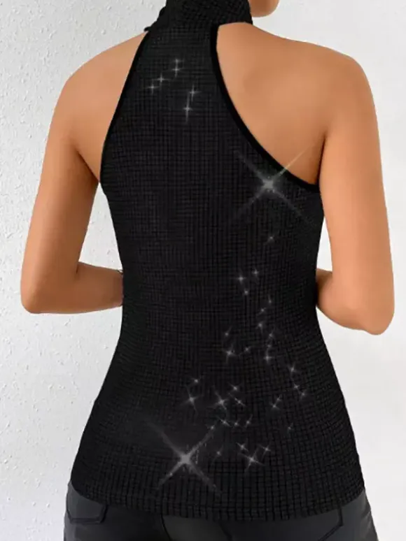 Clubwear Tops Fashion Halter Sleeveless Tops
