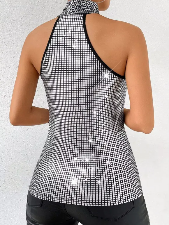 Clubwear Tops Fashion Halter Sleeveless Tops