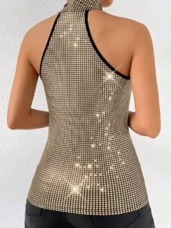 Clubwear Tops Fashion Halter Sleeveless Tops