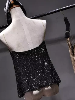 Clubwear Tops Fashion V-Neck Nets Sleeveless Clothes