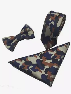 6cm Men's Tie Three-Piece Square Scarf British Style Business Pocket Scarf Jacquard Collar Set