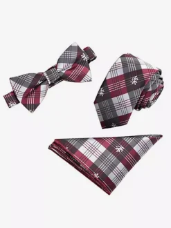 6cm Men's Tie Three-Piece Square Scarf British Style Business Pocket Scarf Jacquard Collar Set