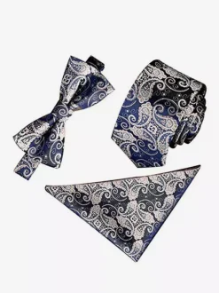 6cm Men's Tie Three-Piece Square Scarf British Style Business Pocket Scarf Jacquard Collar Set