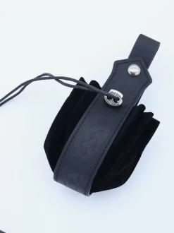 Coffee Brown Steampunk Costume Men's Accessory Grommets Money Bag Waist Bag