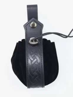 Coffee Brown Steampunk Costume Men's Accessory Grommets Money Bag Waist Bag