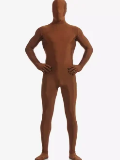Coffee Brown Zentai Suit Adults Morph Suit Full Body Lycra Spandex Bodysuit for Men