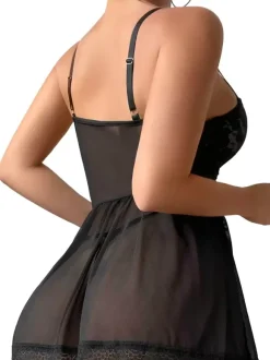 4 Colors Lingerie Babydolls Black Dress Valentines Chic Chemises