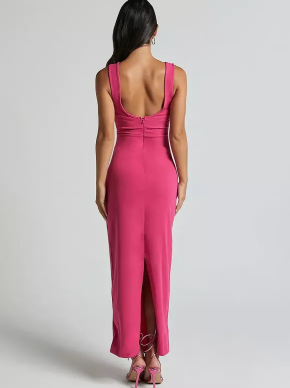 Contrast Color Bodycon Tank Long Dress For Summer 2026