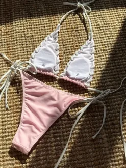 Contrast Color Sexy Halter Bikini For Summer 2026