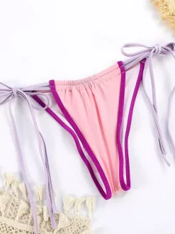 Contrast Color String Bikini Sexy Two Piece Swimwear For Summer 2026