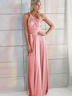 Convertible Women Sleeveless Maxi Dress - Multiway Solid Color Backless Gown - Summer Beach Wedding Bridesmaid Dress 2026