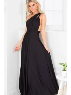 Convertible Women Sleeveless Maxi Dress - Multiway Solid Color Backless Gown - Summer Beach Wedding Bridesmaid Dress 2026