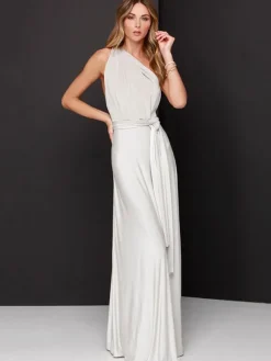 Convertible Women Sleeveless Maxi Dress - Multiway Solid Color Backless Gown - Summer Beach Wedding Bridesmaid Dress 2026