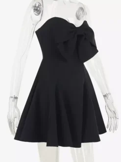 Coquette Bow Dress For Women - Strapless Sweetheart A Line Mini Dress - Summer Birthday Party 2026