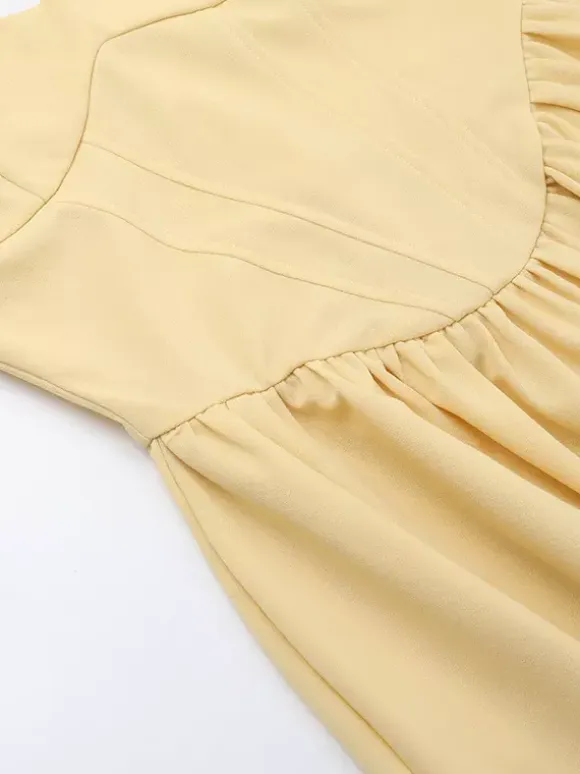 Corset Style Midi Dress Women - Cottagecore Spaghetti Strap Sundress - Summer Garden Wedding Guest Dress 2026