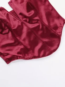 Corset Top For Women - Satin Deep V Neck Bustier Camisole - Summer Night Out Club Party 2026