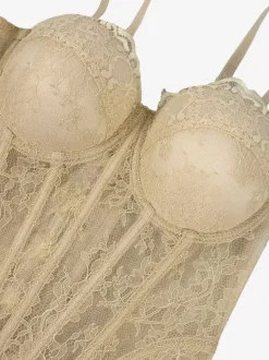 Corset Tops Black Sexy Sleeveless Strapless Slim Fit Lace Tops