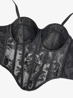 Corset Tops Black Sexy Sleeveless Straps Neck Slim Fit Tops