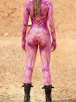 Costumes Catsuits & Zentai Costumes Neon Bodysuit Halloween Cosplay Costume 3D Digital Printing Uv Glow Bodysuit Halloween Halloween