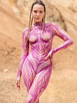 Costumes Catsuits & Zentai Costumes Neon Bodysuit Halloween Cosplay Costume 3D Digital Printing Uv Glow Bodysuit Halloween Halloween