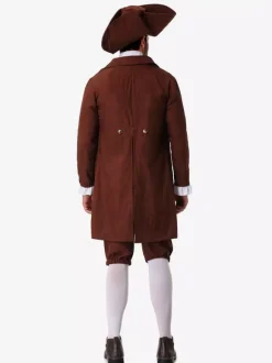 Costumes Coffee Brown Men Retro Waistcoat Pants Set Holidays Costumes