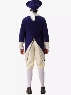 Costumes Deep Blue Retro Top Pants Set Holidays Costumes