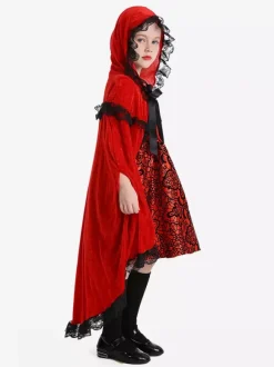 Costumes For Kids Red Set Kid's Cloak Dress