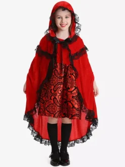 Costumes For Kids Red Set Kid's Cloak Dress