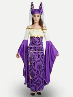 Costumes Holidays Merchandise Holidays Costumes Egyptian Sexy Purple Polyester Fiber