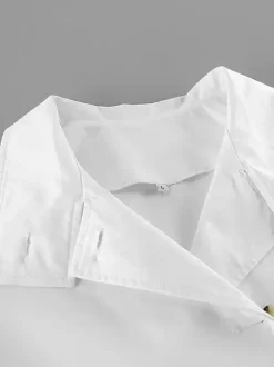 Cotton Blend Women's Trench Jacket - Minimalist Double Breasted Wide Sleeve Oversized Fit - Spring Casual Streetwear 2026