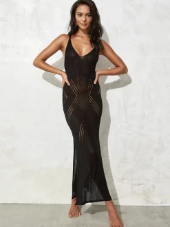 Cover Ups For Women Khaki Crochet V-Neck Sleeveless Backless Summer Sexy Swimming Suits