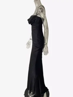 Cowl Neck Animal Pattern Fishtail Maxi Cami Dress For Women 2026