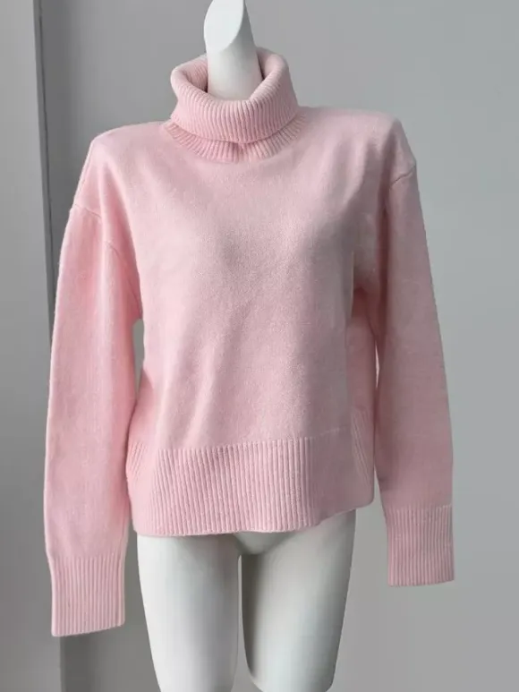 Cowl Neck Solid Color Knit Pullover Sweater For Women 2026