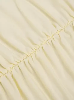 Cream V Neck Ruffled Sleeve Maxi Dress For Women Elegant Formal Style