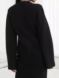 Crew Neck Knitted Cardigan Spring Casual Tops For Women 2026