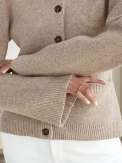 Crew Neck Knitted Cardigan Spring Casual Tops For Women 2026